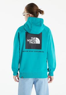 The North Face Heren Reglan Red Box Hoodie in Bleached Porcelain Green - maat Groen