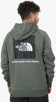 The North Face heren Reglan Red Box Hoodie in Bleached Thyme Kaki