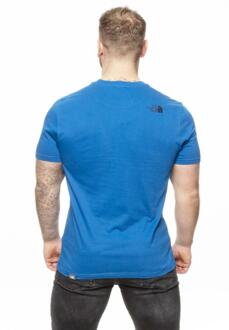 The North Face Heren SS Simple Dome T Shirt Bomber Blue Blauw - XL