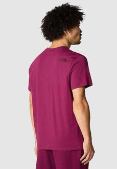 The North Face Heren SS Simple Dome T Shirt Boysenbery - maat XS Wijnrood