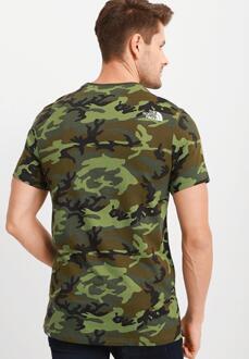 The North Face Heren T-shirt SS Simple Dome Tee Camo Print - maat Camouflage