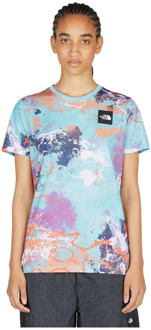 The North Face Katoenen Spetter T-Shirt The North Face , Blue , Dames - S,Xs