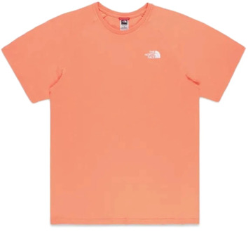 The North Face Logo Print Katoenen T-Shirt The North Face , Orange , Heren - M,S