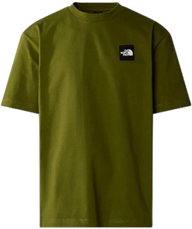 The North Face NSE Patch Olijf T-shirt The North Face , Green , Heren - L,M,S,Xs