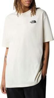 The North Face Oversize Simple Dome T-shirt Beige/Zwart The North Face , White , Dames - L,M,S,Xs