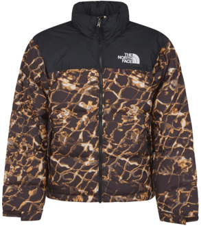The North Face Retro Nuptse Distorted Print Donsjas The North Face , Brown , Heren - Xl,L,M,S