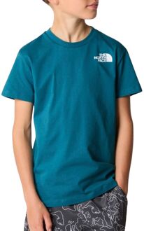 The North Face S/S Redbox casual t-shirt jongens Donkerblauw - 152