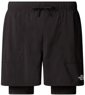 The North Face Sunriser 2-In-1 Short 6 In Hardloopbroekje Zwart - L