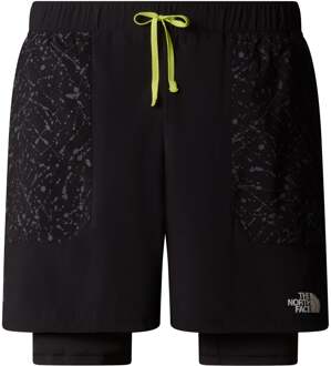 The North Face Sunriser 2in1 6in Hardloopshorts Heren-Zwart,Neongroen - XS,S,M,L,XL
