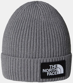 The North Face TNF Logo Box Cuffed Beanie Junior Grijs - One size