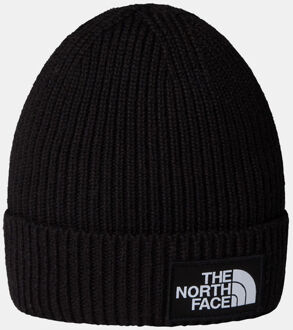 The North Face TNF Logo Box Cuffed Beanie Junior Zwart - One size