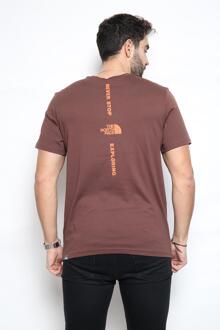 The North Face verticaal T-shirt in paars/oranje - S