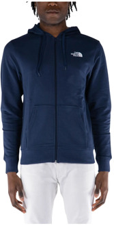The North Face Volledige Rits Open Poort Fleece The North Face , Blue , Heren - S