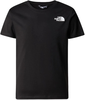 The North Face Zwart Redbox Logo T-shirt Lente Collectie The North Face , Black , Heren - M,S
