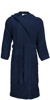 The One Badstoffen Badjas met capuchon Navy XXL/3XL