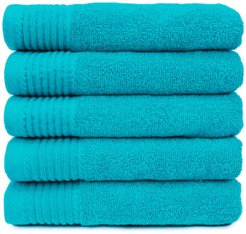 The One Handdoek 450 gram 50x100 cm Turquoise