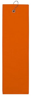 The One Towelling Effen vochtafvoerende golfhanddoek Oranje - One size