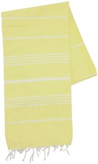 The One Towelling Hamamdoek Sultan 100 X 180 Cm Geel/wit