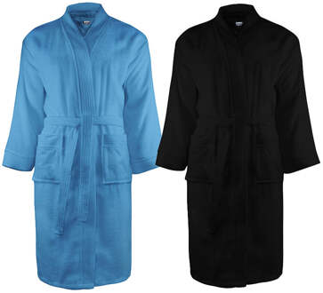 The One Towelling Luxe Badjas - 100% Katoen - Dekbed-Discounter.nl Lichtblauw - S/M