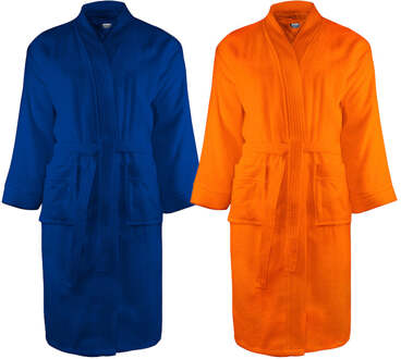 The One Towelling Luxe Badjas - 100% Katoen - Dekbed-Discounter.nl Oranje - S/M