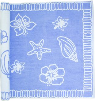 The One Towelling Strandhanddoek Hawaii 90 X 190 Cm Paars/wit