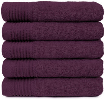 The One Towelling The One Badhanddoek 450 gram 70x140 cm Plum (5 stuks)