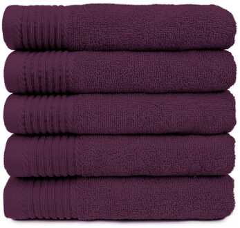 The One Towelling The One Badhanddoek Deluxe 70x140 550 gram Plum (5 stuks) - 70x140 cm