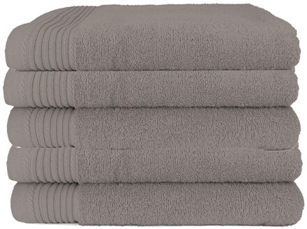 The One Towelling The One Badhanddoek Deluxe 70x140 550 gram Taupe (5 stuks) - 70x140 cm