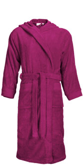 The One Towelling The One Badstoffen Badjas met capuchon Magenta L/XL
