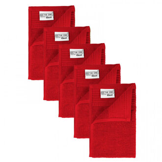 The One Towelling The One Gastendoek 500 gram 30x50 cm Rood (5 stuks)