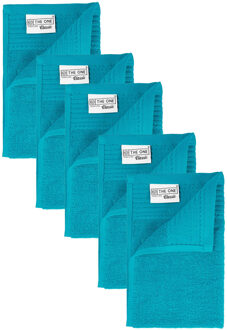 The One Towelling The One Gastendoek 500 gram 30x50 cm Turquoise (5 stuks)