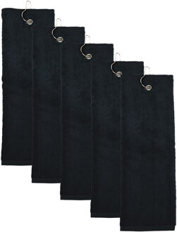 The One Towelling The One Golfhanddoek 40x50 cm 450 gram Zwart (5 stuks)