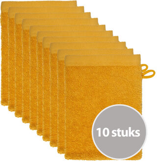 The One Towelling The One Voordeelpakket Washandjes Honey Yellow - 10 stuks Geel - 15x21cm