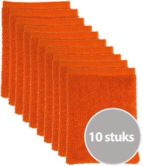 The One Towelling The One Voordeelpakket Washandjes Oranje - 10 stuks - 15x21 cm