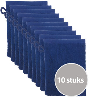 The One Voordeelpakket Washandjes Donkerblauw - 10 stuks