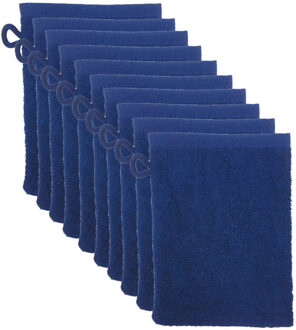 The One Voordeelpakket Washandjes Donkerblauw - 10 stuks