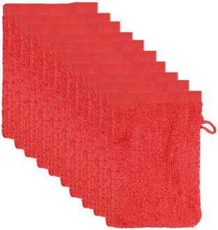 The One Voordeelpakket Washandjes Rood - 10 stuks