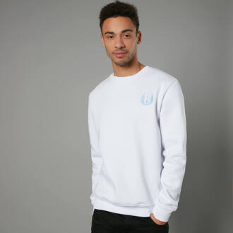 The Rise of Skywalker Jedi Logo Embroidered Unisex Sweatshirt - White - L Wit