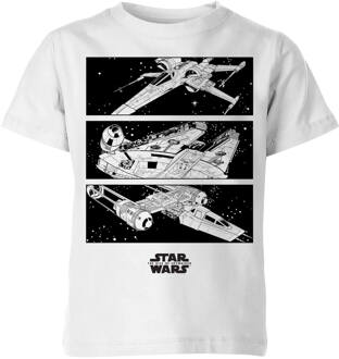 The Rise of Skywalker Resistance Ships Kids' T-Shirt - White - 134/140 (9-10 jaar) Wit - L
