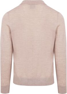 The Robert Long Sleeve Poloshirt Merino Beige - L,M,S,XL,XXL
