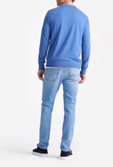 The Robert Long Sleeve Poloshirt Merino Mid Blauw - L,M,XXL