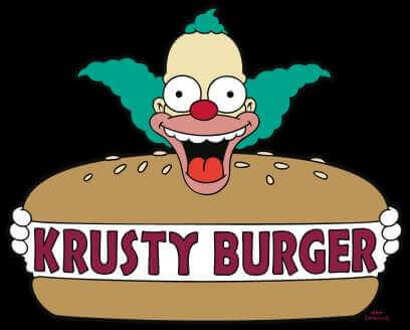 The Simpsons Krusty Burger Logo Women's Cropped Hoodie - Black - XS - Zwart