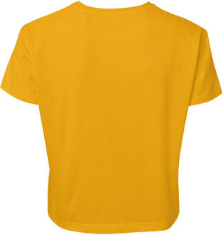 The Simpsons Lisa Girls Rock Women's Cropped T-Shirt - Mustard - XS - Mustard