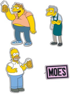 The Simpsons Moe's Tavern 4 Pins Set
