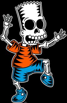 The Simpsons Skeleton Bart Unisex T-Shirt - Black - XL Zwart