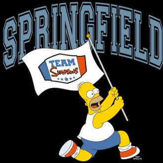 The Simpsons Springfield Team Women's Cropped Hoodie - Black - XS - Zwart