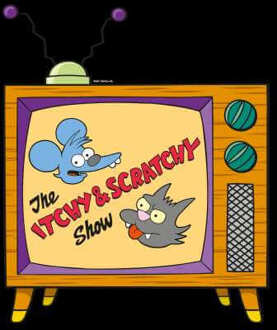 The Simpsons The Itchy And Scratchy Show Women's Cropped Hoodie - Black - XS - Zwart