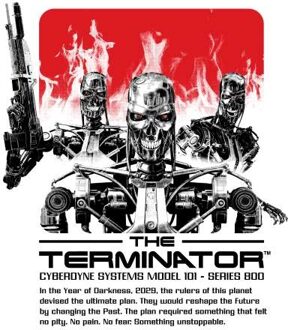 The Terminator Endoskeleton Unisex Ringer T-Shirt - White/Red - M