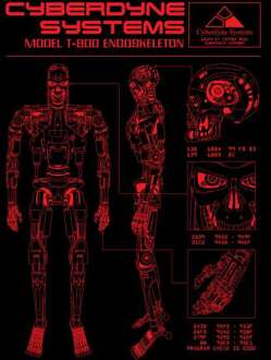 The Terminator T-800 Schematic Sweatshirt - Black - S
