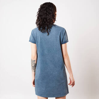 The Thing Man Is The Warmest Place To Hide Women's T-Shirt Dress - Navy Acid Wash - XXL Blauw